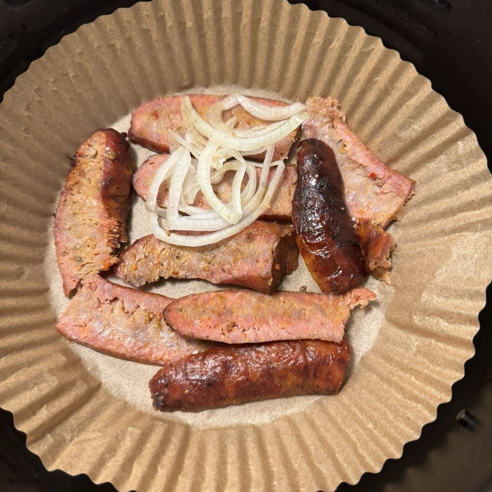 Chaps Pit Beef - Me putting the sausage in my air fryer - Sandwiches Near Me - Aberdeen, Maryland