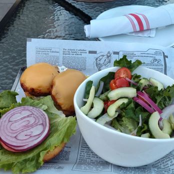 Beacons Restaurant - Zucchini burger chicken risotto - New American Near Me - East Walpole, Massachusetts