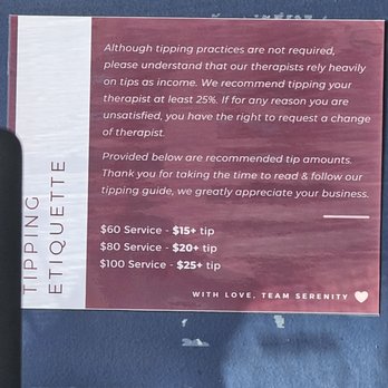 Serenity Zen | Massage SPA - Tipping etiquette - Massage Near Me - Diamond Bar, California Serenity Zen | Massage SPA - Tipping etiquette - Massage Near Me - Diamond Bar, California
