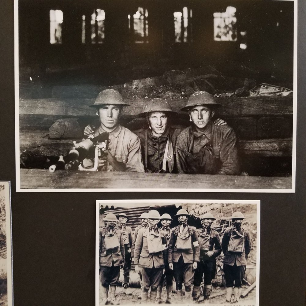 Veteran's Memorial Building - Doughboys (American soldiers) in WW1. At the bottom they are wearing face masks to protect from gas attacks. - Landmarks & Historical Buildings Near Me - Danville, California Veteran's Memorial Building - Doughboys (American soldiers) in WW1. At the bottom they are wearing face masks to protect from gas attacks. - Landmarks & Historical Buildings Near Me - Danville, California