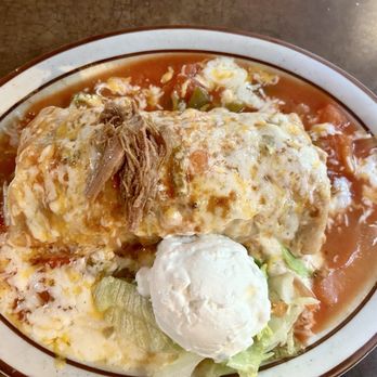 Avilas El Ranchito - Azteca shredded beef burrito enchilada sauce. - Mexican Near Me - Costa Mesa, California Avilas El Ranchito - Azteca shredded beef burrito enchilada sauce. - Mexican Near Me - Costa Mesa, California