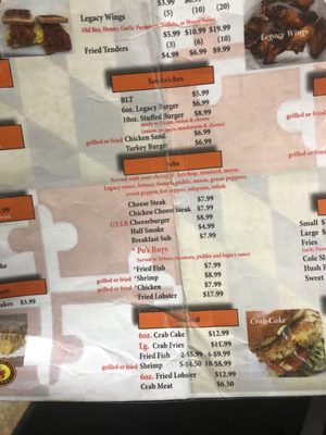 Menu photo 2 Legacy Carryout & Catering Waldorf, MD Menu photo 2 Legacy Carryout & Catering Waldorf, MD