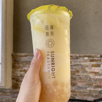 Sunright Tea Studio - Lemon yogurt with honey boba - Bubble Tea Near Me - Irvine, California Sunright Tea Studio - Lemon yogurt with honey boba - Bubble Tea Near Me - Irvine, California