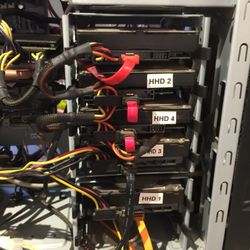 6 terabytes of hades drive space in this beast of a machine, I am in love hehe