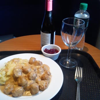 Stena Line - Stena Line - lunch from one of the canteens on board.  Yes, those are "Ikea" meatballs with sauce and mashed potatoes. - Transportation Near Me - Dun Laoghaire Harbour, D