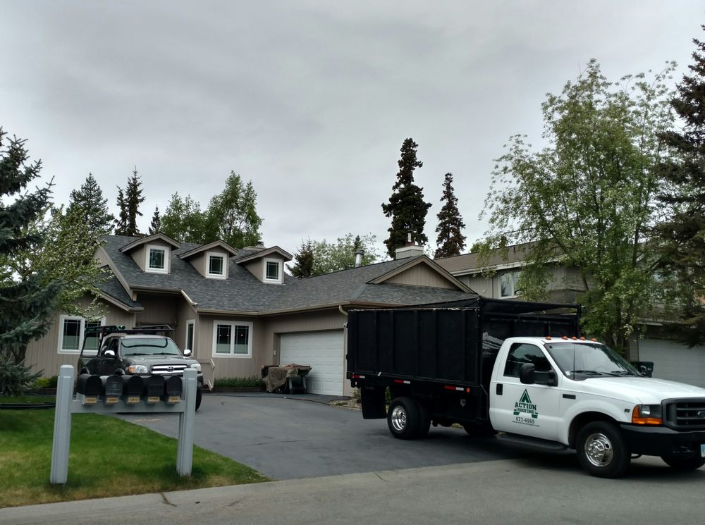 Slide of Action Roofing Services