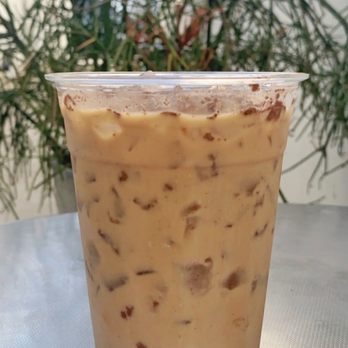 MoonGoat Coffee Roasters - Iced Infamous Churro with Oat Milk ($5.25) - Coffee Roasteries Near Me - Costa Mesa, California