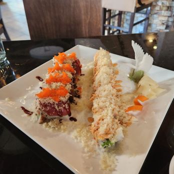 Okada Japanese Restaurant - Look at the crane made from a radish!! - Sushi Bars Near Me - Ashburn, Virginia
