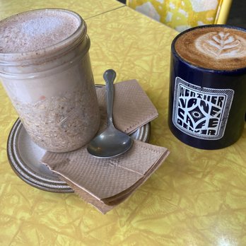 The Weathervane Cafe - Carrot cake oatmeal and a dirty chai - Coffee & Tea Near Me - Denver, Colorado