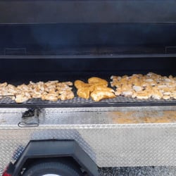 The Limp Briskets - Meat cookin' on the smoker