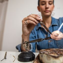 Nina Berenato Jewelry- Dallas - Nina creating handmade jewelry at our Austin studio location