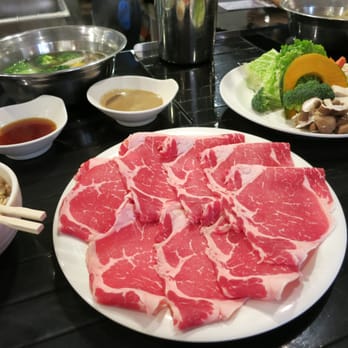 Rolling Boil - Regular Order of Ribeye (8 pieces), Savory Vegetarian Broth, Citrus and Toasted Sesame Sauces, Vegetable Plate included - Hot Pot Near Me - Anaheim, California Rolling Boil - Regular Order of Ribeye (8 pieces), Savory Vegetarian Broth, Citrus and Toasted Sesame Sauces, Vegetable Plate included - Hot Pot Near Me - Anaheim, California