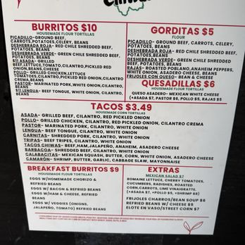 Tacos Chiwas - Menu - Tacos Near Me - Mesa, Arizona