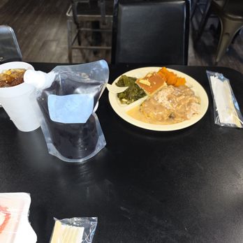Doc's Cafeteria - Turkey and dressing with gravy, yams - Cafeteria Near Me - Lubbock, Texas