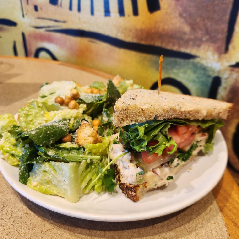 Half tuna sandwich, half Caesar salad