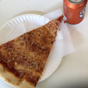 Mark's Red Hook Pizza - Cheese slice with a soda pop - Pizza Near Me - Brooklyn, New York