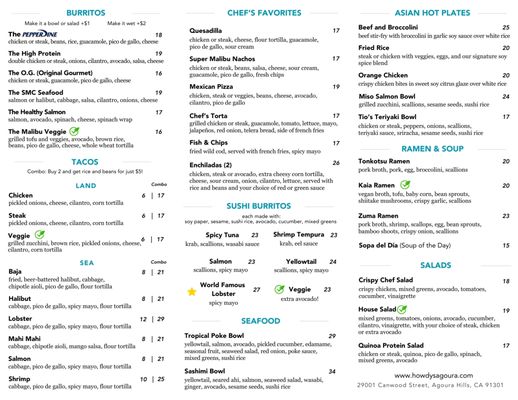 Menu photo 5 Howdy's Agoura Hills, CA