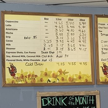 Ground Up Coffee Cafe - Coffee menu - Coffee & Tea Near Me - Littleton, Colorado