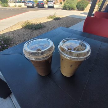 Black Rock Coffee Bar - Iced Blackout and iced lavender latte - Coffee & Tea Near Me - Phoenix, Arizona Black Rock Coffee Bar - Iced Blackout and iced lavender latte - Coffee & Tea Near Me - Phoenix, Arizona