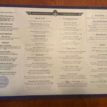 Blue's Egg + Bakery - Menu - Breakfast & Brunch Near Me - Milwaukee, Wisconsin