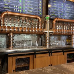 Menu and taps at Flying Bull Beer Co Menu and taps at Flying Bull Beer Co