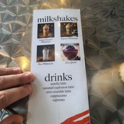 Bean and Blend Cafe - Drink menu