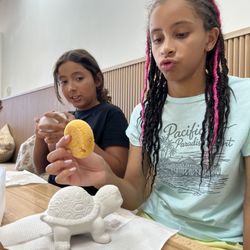 My daughter and her friend painting