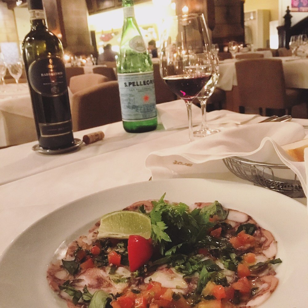 Kornhauskeller - My delicious starter of octopus carpaccio - Mediterranean Near Me - Bern, BE Kornhauskeller - My delicious starter of octopus carpaccio - Mediterranean Near Me - Bern, BE