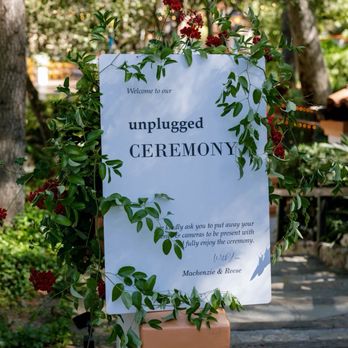 Ruffle Effect - Unplugged sign - Wedding Planning Near Me - Orange, California Ruffle Effect - Unplugged sign - Wedding Planning Near Me - Orange, California