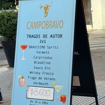 Campobravo - Happy Hour Menu - Steakhouses Near Me - Buenos Aires, C