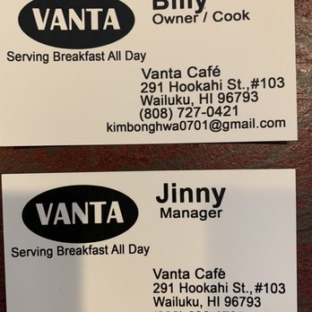 Vanta Cafe - Two people running Vanta - Breakfast & Brunch Near Me - Wailuku, Hawaii