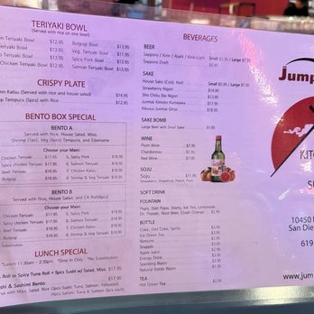 Jump Tokyo - Menu as of Apr '25 - Sushi Bars Near Me - San Diego, California Jump Tokyo - Menu as of Apr '25 - Sushi Bars Near Me - San Diego, California