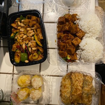 Big Lantern - Top left clockwise: Kung Pao Tofu, general Tofu Lunch Special, Tofu Vegetarian Roll, vegan Chicken Siu Mai--so good and all vegan - Dim Sum Near Me - San Francisco, California Big Lantern - Top left clockwise: Kung Pao Tofu, general Tofu Lunch Special, Tofu Vegetarian Roll, vegan Chicken Siu Mai--so good and all vegan - Dim Sum Near Me - San Francisco, California