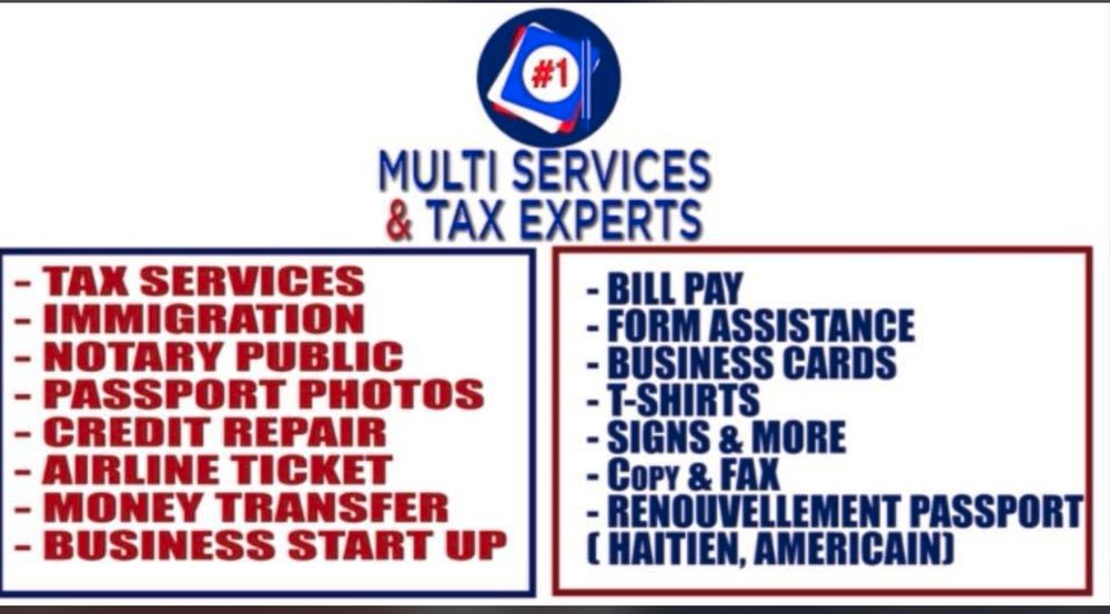  1 MULTI SERVICES & TAX EXPERTS 901 East Sample Rd, Pompano Beach