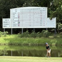 Tour 18 Golf Course Houston - Masters score board at "Augusta National"