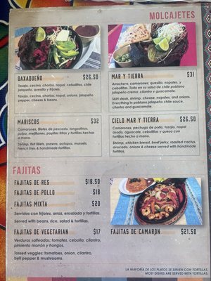 Menu photo 8 Oaxaca Restaurant Fresno, CA