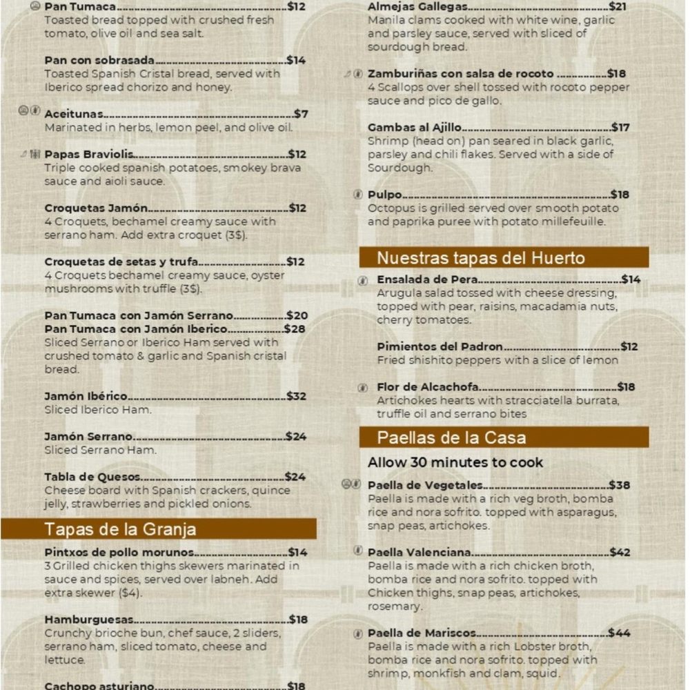 Puerta del Sol - Menu - Tapas/Small Plates Near Me - San Jose, California Puerta del Sol - Menu - Tapas/Small Plates Near Me - San Jose, California