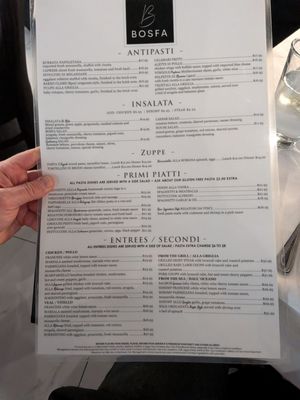 Menu photo 1 Bosfa Italian Restaurant Old Tappan, NJ