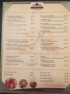 Menu photo 4 Aroma Restaurant Warren, NJ