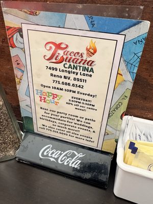 Menu photo 6 Tacos Tijuana Cantina Reno, NV