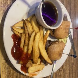 French dip with fries French dip with fries