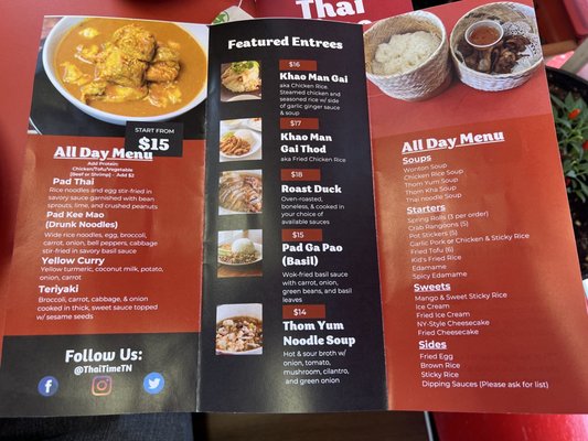 Menu photo 3 Thai Time Knoxville, TN