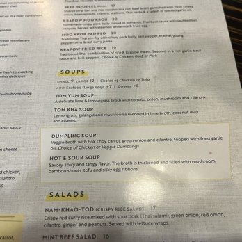 KC Thai - Soup menu - Thai Near Me - Overland Park, Kansas