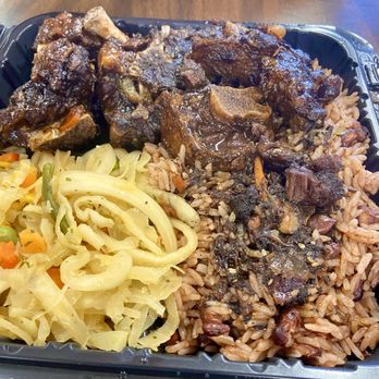 D&D Caribbean Kitchen - Oxtail, rice, cabbage - Caribbean Near Me - Beltsville, Maryland