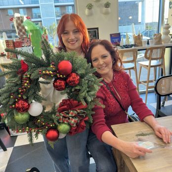 Stemistry - Finished wreaths at Bravo salon's Christmas party event - Coffee & Tea Near Me - Scottsdale, Arizona Stemistry - Finished wreaths at Bravo salon's Christmas party event - Coffee & Tea Near Me - Scottsdale, Arizona