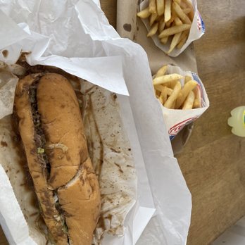 Bayou Blue PO Boys - Large Roast Beef, Large Fries - American Near Me - Houma, Louisiana Bayou Blue PO Boys - Large Roast Beef, Large Fries - American Near Me - Houma, Louisiana