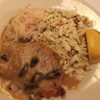 Mader's - Jagerschnitel with spatzle & sauerkraut - German Near Me - Milwaukee, Wisconsin