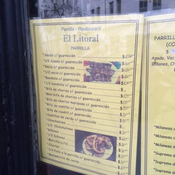 El Litoral - menu - Steakhouses Near Me - Buenos Aires, C El Litoral - menu - Steakhouses Near Me - Buenos Aires, C