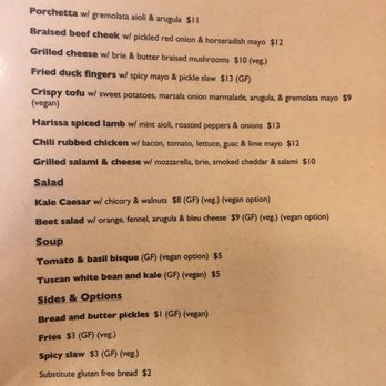 Esters Enoteca - Lunch menu - Bars Near Me - Seattle, Washington