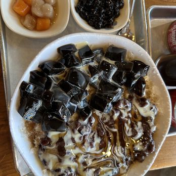 Joy - Bao Bing - heavenly shaved ice! w warm taro mochi balls, sweet potato, warm tapioca pearls, coffee jelly, red bean and condensed milk - Taiwanese Near Me - Los Angeles, California Joy - Bao Bing - heavenly shaved ice! w warm taro mochi balls, sweet potato, warm tapioca pearls, coffee jelly, red bean and condensed milk - Taiwanese Near Me - Los Angeles, California